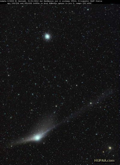 دنباله دار گاراد در کنار خوشه کروی هرکول