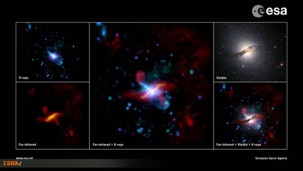 تصاویر دیدنی از همنوع‌خواری یک کهکشان با قلب پر قدرت 